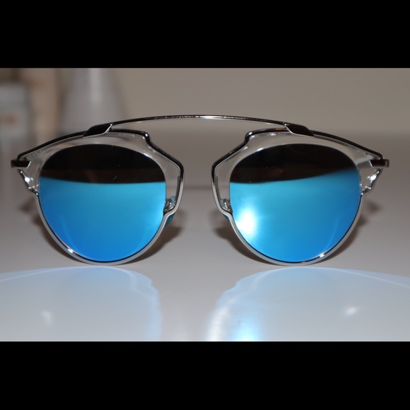 AUTHENTIC DIORSOREAL Blue/Silver LENS Pre-owned - Picture 1 of 7